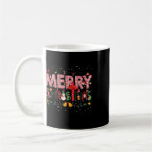 Frohe Weihnachts Buffalo Kariert Red Santa Family Kaffeetasse (Links)