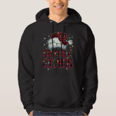 Frohe Weihnachts Buffalo Kariert Red Weihnachtsman Hoodie (Vorderseite)