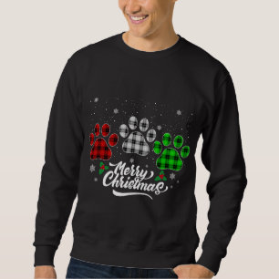 Frohe Weihnachts Buffalo Kariert Red White Green D Sweatshirt