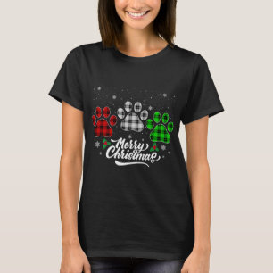 Frohe Weihnachts Buffalo Kariert Red White Green D T-Shirt