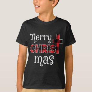 Frohe Weihnachts Buffalo Kariert T-Shirt