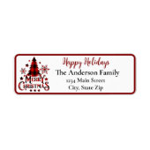 Frohe Weihnachts Buffalo Karierte Adresse (Vorne)