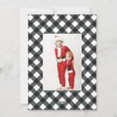 Frohe Weihnachts Buffalo Karierte Karte für Feiert (Rückseite)