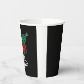 Frohe Weihnachts Buffalo Karierten Weihnachtsbaum  Pappbecher (Links)