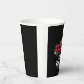 Frohe Weihnachts Buffalo Karierten Weihnachtsbaum  Pappbecher (Rechts)