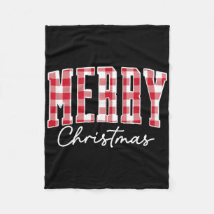 Frohe Weihnachts Buffalo Karierten Xmas Familie Pa Fleecedecke