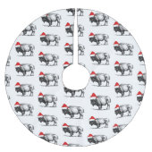 Frohe Weihnachts Buffalo Polyester Weihnachtsbaumdecke (Vorderseite)