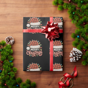 Frohe Weihnachts Buffalo Rote Karierte Weihnachtsm Geschenkpapier