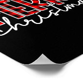 Frohe Weihnachts Buffalo Rote Karierte Weihnachtsm Poster (Ecke)