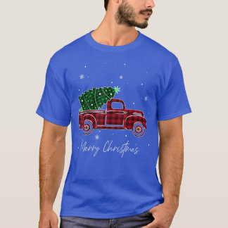 Frohe Weihnachts Buffalo Truck Tree Kariert für m T-Shirt