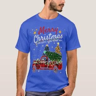 Frohe Weihnachts Buffalo Truck Tree Red Kariert & T-Shirt