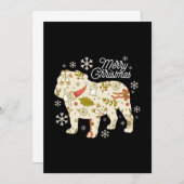 Frohe Weihnachts Bulldog Lover Mitteilungskarte (Vorne/Hinten)