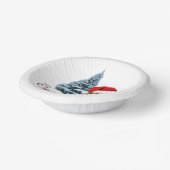 Frohe Weihnachts-Bulldog Pappteller (Gewinkelt)