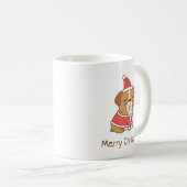 Frohe Weihnachts Bulldog Weihnachtskaffee Tasse (VorderseiteRechts)