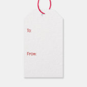 Frohe Weihnachts-Bulldog-Weihnachtsmannmützen Geschenkanhänger (Rückseite)