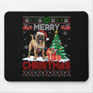 Frohe Weihnachts Bullmastiff Liebhaber Familie Ugl Mousepad
