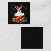Frohe Weihnachts-Bunny-Geschenk für Bunny Lover Quadratische Visitenkarte (Vorne/Hinten)