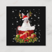 Frohe Weihnachts-Bunny-Geschenk für Bunny Lover Quadratische Visitenkarte (Vorderseite)
