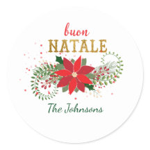 Frohe Weihnachts Buon Natale Italienisch White Cla