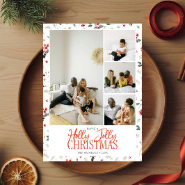 Frohe Weihnachts-Bürstenschrift 5 Foto Feiertagskarte