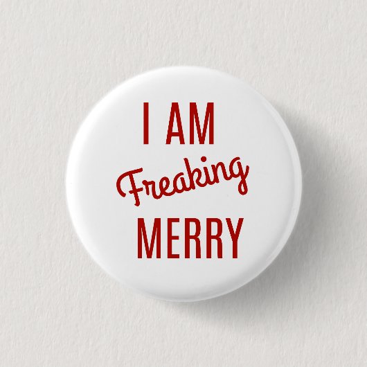 Frohe Weihnachts-Button Button (Vorderseite)