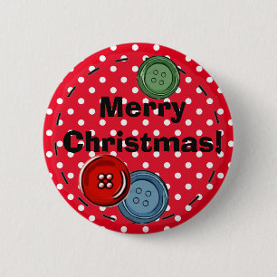 Frohe Weihnachts-Button mit Niedlichen Tasten & St Button