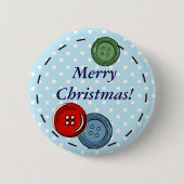 Frohe Weihnachts-Button mit Niedlichen Tasten & St Button (Vorderseite)