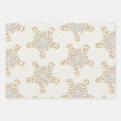 Frohe Weihnachts-Calligrafy Star auf Pearl Geschenkpapier Set (Vorderseite)