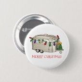 Frohe Weihnachts-Camping-Anhänger Button (Vorne & Hinten)