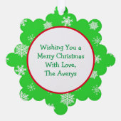 Frohe Weihnachts-Camping Pun Retro RV Camper Ornament Karte (Rückseite)