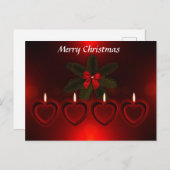 Frohe Weihnachts Candle Advent Postkarte (Vorne/Hinten)