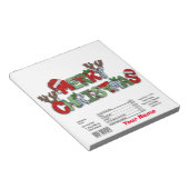 Frohe Weihnachts Candy Bar Wrappers Favoriten Notizblock (angewinkelt)