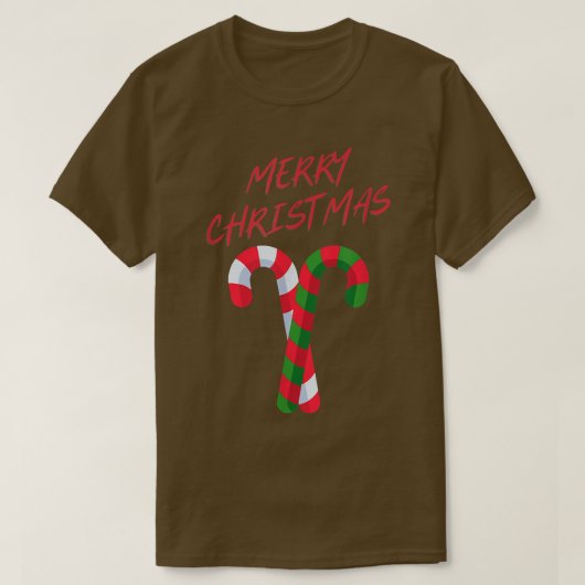 Frohe Weihnachts Candy Cane 751 T-Shirt (Design vorne)