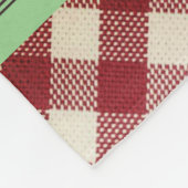 Frohe Weihnachts Candy Cane Bomber Fleece Blanket (Ecke)