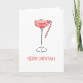 Frohe Weihnachts Candy Cane Cocktail Weihnachtskar Karte