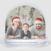 Frohe Weihnachts Candy Cane Foto Snow Globe Schneekugeln (Rückseite)