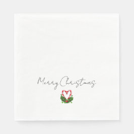 Frohe Weihnachts Candy Cane Herz Sweet Holiday Serviette