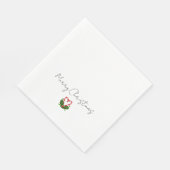 Frohe Weihnachts Candy Cane Herz Sweet Holiday Serviette (Ecke)