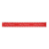Frohe Weihnachts Candy Cane Red White Stripes Wide Satinband (Vorderseite)