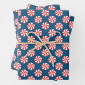 Frohe Weihnachts Candy Cane Spiral Candy Muster Geschenkpapier Set (Beispiel)