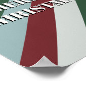 Frohe Weihnachts Candy Cane Streifenmuster Poster (Ecke)