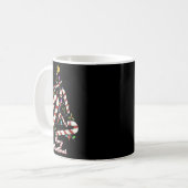 Frohe Weihnachts Candy Cane Xmas Tree Women Boy Ki Kaffeetasse (Vorderseite Links)