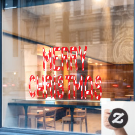 Frohe Weihnachts Candy Cane Zuhause & Storefront V Fensteraufkleber