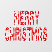 Frohe Weihnachts Candy Cane Zuhause & Storefront V Fensteraufkleber (Blatt)