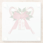 Frohe Weihnachts Candy Canes Bouquet Glasuntersetzer (Rückseite)