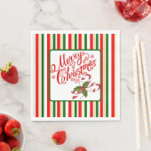 Frohe Weihnachts Candy Canes Serviette (Beispiel)