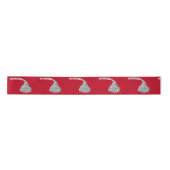 Frohe Weihnachts Candy Kiss On Red Satinband (Vorderseite)