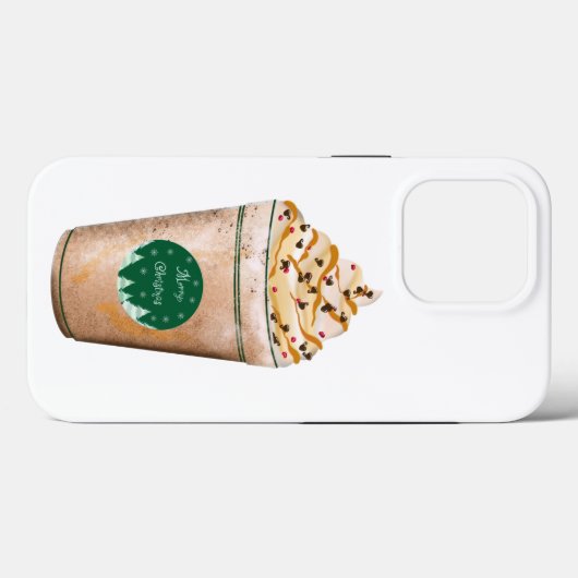Frohe Weihnachts Caramel Drizzled Latte Case-Mate iPhone Hülle (Rückseite (Horizontal))