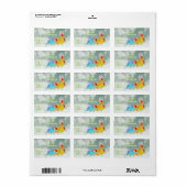 Frohe Weihnachts-Cartoon Dinosaurier Gift Labels Adressaufkleber (Vorne)