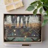 Frohe Weihnachts-Cartoon Pferde Seidenpapier (Geschenk)